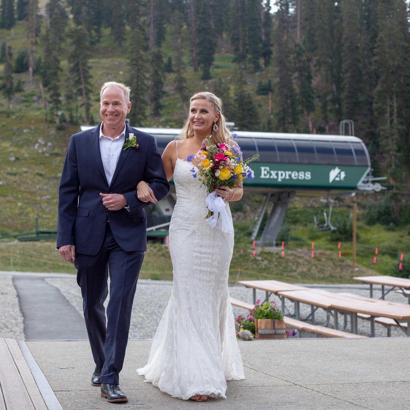 at Emily&#39;s wedding in Keystone
